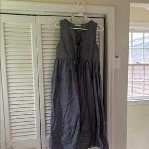 Neuflora Gray Sleeveless Scoop Neck Maxi Sundress